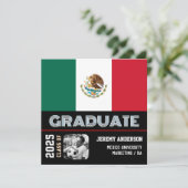 メキシコ卒業招待状、写真、メキシコ国旗 招待状 (スタンド正面)