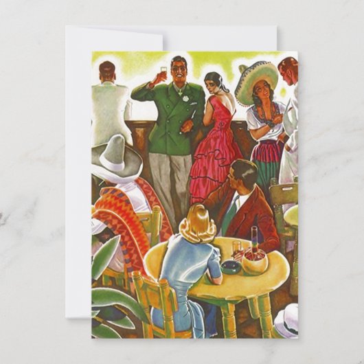 メキシコ南の縁ど空白のパーティの招待状 招待状 (正面)