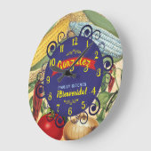 メキシコ南西部の食パーソナライズされた料室 ラージ壁時計 (傾斜)