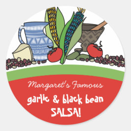 メキシコ南西部フーズのギフトラベルシール ラウンドシール