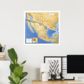 メキシコ参照マップ – 1993 ポスター (ホームオフィス)