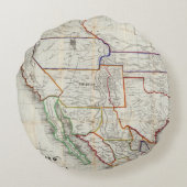 メキシコ及びカリフォルニアの地図 ラウンドクッション (裏面)