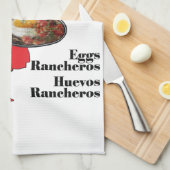 メキシコ台所タオルHuevos Rancheros キッチンタオル (四つ折り)