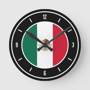 メキシコ国エレガント旗 ラウンド壁時計