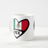 メキシコ国コード国旗のハート, MEX コーヒーマグカップ (正面左)