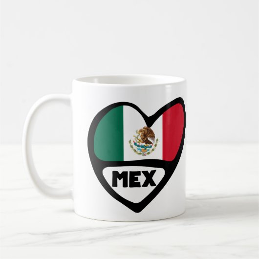 メキシコ国コード国旗のハート, MEX コーヒーマグカップ (左)