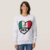 メキシコ国コード国旗のハート, MEX スウェットシャツ (正面フル)