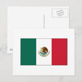 メキシコ国国際的旗 ポストカード (正面/裏面)