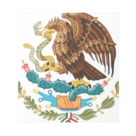 メキシコ国徽 - メキシコのエンブレム ノートパッド (正面)