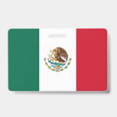 メキシコ国旗が付いた名前バッジ バッジ (裏面)
