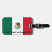 メキシコ国旗が付いた荷札 ラゲッジタグ (正面横)