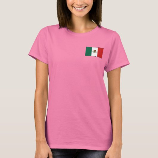 メキシコ国旗と地図dk Tシャツ (正面)