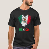 メキシコ国旗のアイディアデメキシコパラミュージェレス&メキシコ Tシャツ (正面)