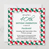 メキシコ国旗のカスタム誕生祝い 招待状 (正面)