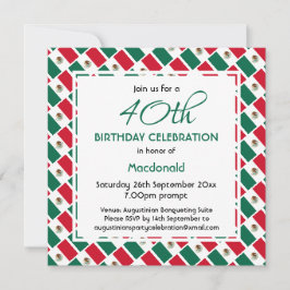 メキシコ国旗のカスタム誕生祝い 招待状