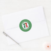 メキシコ国旗のクリスマスエンジェル オーダーメイド ラウンドシール (封筒)