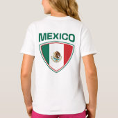メキシコ国旗のシールドTシャツ Tシャツ (裏面)