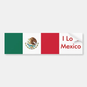メキシコ国旗のシール バンパーステッカー