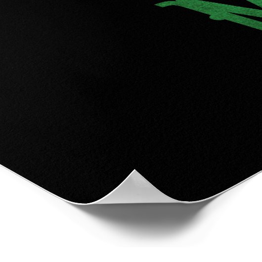 メキシコ国旗のスカル ポスター (角)