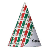 メキシコ国旗のタイル貼りパーソナライズされた パーティーハット (左)