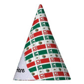 メキシコ国旗のタイル貼りパーソナライズされた パーティーハット (右)