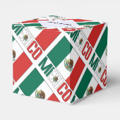 メキシコ国旗のタイル貼りパーソナライズされた フェイバーボックス (裏面サイド)