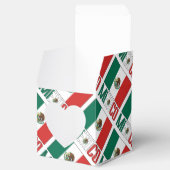 メキシコ国旗のタイル貼りパーソナライズされた フェイバーボックス (オープン)