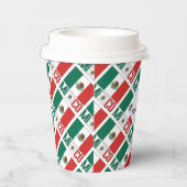 メキシコ国旗のタイル貼りパーソナライズされた 紙コップ (右)