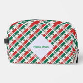 メキシコ国旗のタイル貼り緑の個人用設定 ドップキット (正面)