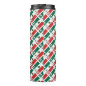 メキシコ国旗のタイル貼り緑パーソナライズされた タンブラー (裏面)