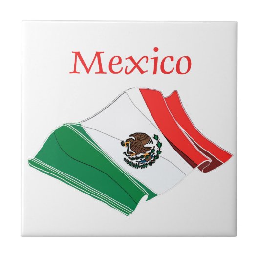 メキシコ国旗のタイル タイル (正面)