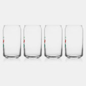 メキシコ国旗のハートグリーン愛パーソナライズされた ガラス缶 (左)