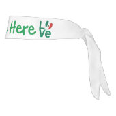 メキシコ国旗のハートグリーン愛パーソナライズされた タイヘッドバンド (回転90)