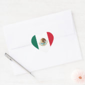 メキシコ国旗のハートシール ハートシール (封筒)