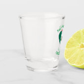 メキシコ国旗のハート パーソナライズされた ショットグラス (左)