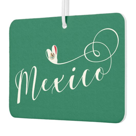 メキシコ国旗のハート、私はメキシコを愛している カーエアーフレッシュナー (左)