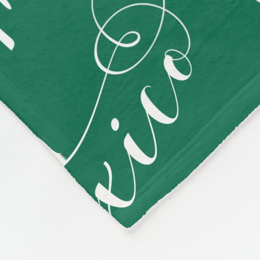 メキシコ国旗のハート、私はメキシコを愛している フリースブランケット (角)