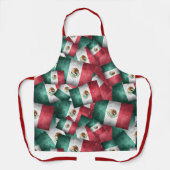 メキシコ国旗のパターン エプロン (正面)