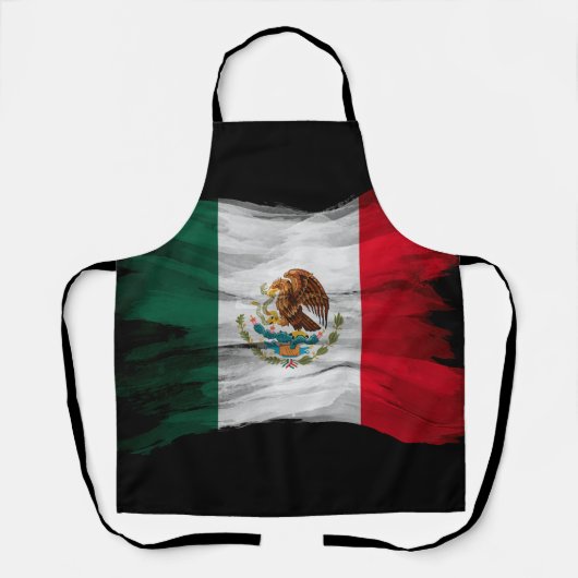メキシコ国旗のブラシのストローク、国旗 エプロン (正面)