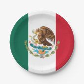 メキシコ国旗のプレート、パーティー、スポーツ、メキシコ ペーパープレート (正面)