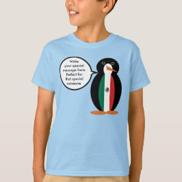 メキシコ国旗のペンギンさん男子Tシャツ Tシャツ
