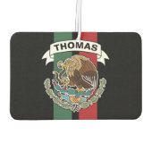 メキシコ国旗のレースストライプのパーソナライズされた カーエアーフレッシュナー (裏面)