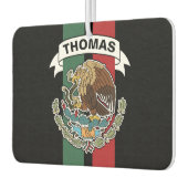 メキシコ国旗のレースストライプのパーソナライズされた カーエアーフレッシュナー (左)