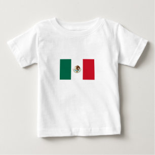 メキシコ国旗の乳児Tシャツ ベビーTシャツ