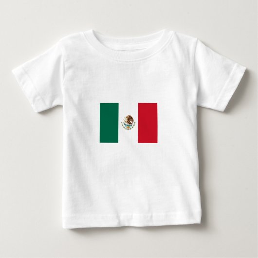 メキシコ国旗の乳児Tシャツ ベビーTシャツ (正面)