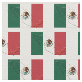 メキシコ国旗の地図のアウトライン ファブリック