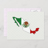 メキシコ国旗の地図のフルサイズ ポストカード (正面/裏面)