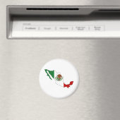 メキシコ国旗の地図のフルサイズ マグネット (インサイチュ (食洗機))