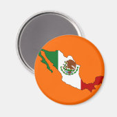 メキシコ国旗の地図 マグネット (正面/裏面)