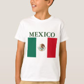 メキシコ国旗の子供Tシャツホワイト Tシャツ (正面)